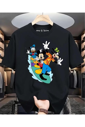 New Shine Μπλουζάκι με στάμπα της Disney Mickey Goofy Donald