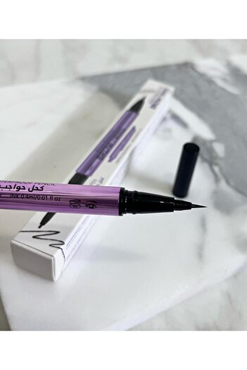 REAL Dual-action liquid and gel eyebrow pencil 002 dark brown