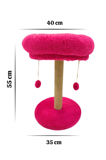 Komano Pontika 2 in 1 |   Cat Scratching Board/ Cat Round Bed |   Soft 40 cm Mattress, 55 cm Length
