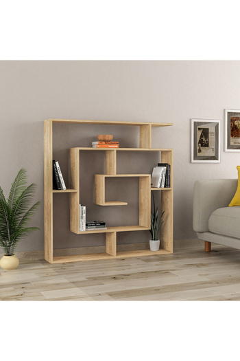 Mourah Home Labirent 6-Tier Bookcase – Floor Book Shelf & Display Cabinet for Any Room