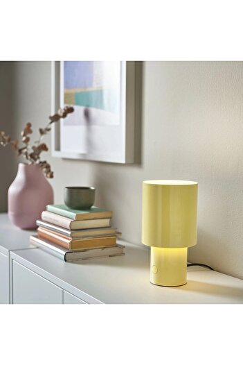 IKEA KALİTELİ Masa Lambası Yükseklik 22 Cm İkea Işık Gücü Ayarlanabilir Lamba Sarı Başucu Gece Lambası