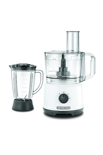 Black&Decker معالج طعام متعدد الوظائف من بلاك آند ديكر الحجم: 2.0 لتر، القوة: 800 واط، اللون: أبيض