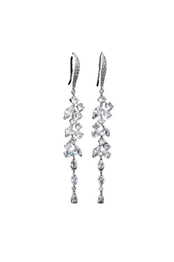REDz Accessories Cercei Splendizi cu Picătură de Ploie, Cristale de Zirconiu, Eleganți, Femei, Argint