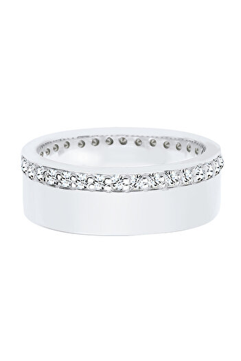 ELLI Ringschiene Kristall 925 Sterling Silber