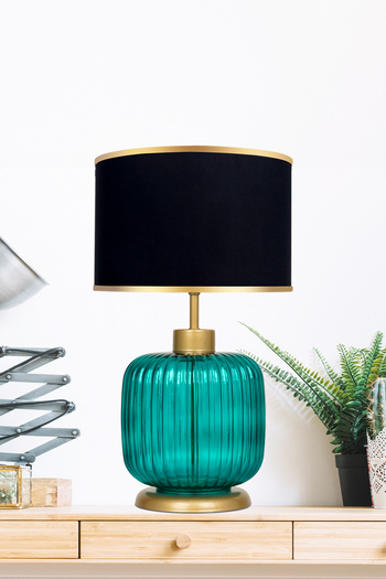 MINIMAL ETICARET VE BILGI TEKNOLOJILERI Intense Transparent Bondi Green - Black -Glass Lampshade