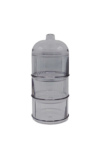 Generic 3-piece multi-use plastic food containers with lids