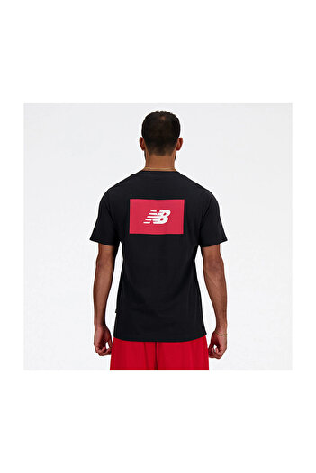 New Balance Sportovní tričko s logem Essentials – černé, S/S top