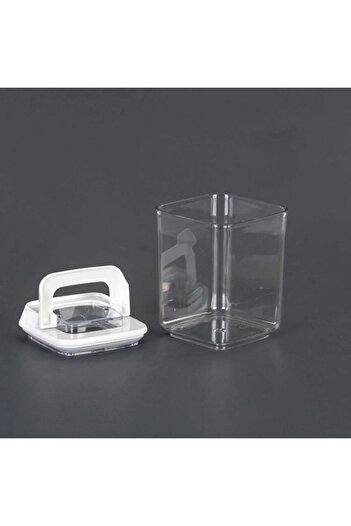 MYBOX 6-Piece Spice Rack Vacuum Storage Container White (Special Lid), Food Container