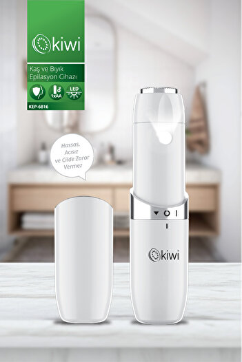 Kiwi Kep-6816 Çift Bıçaklı Kaş, Yüz, Hassas Bölgeler Için Otomatik Işıklı Epilatör