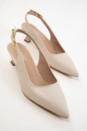 SOHO Beige Women's Classic Heeled Shoes 20618