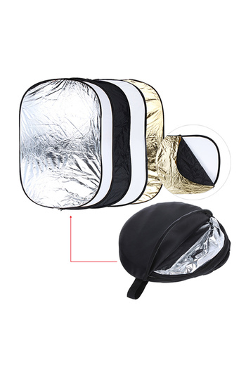 Generic 60x90cm 24 Inches 5 In 1 Photography Reflector Foldable Portable Soft Light Board Round Reflector