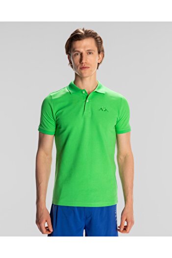 Kappa Men's Green Polo Neck T-shirt - Authentic Ferior Regular Fit