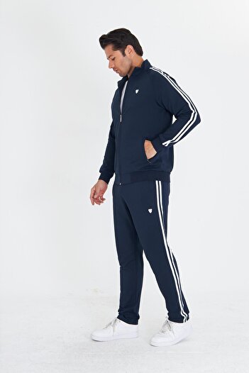 TRENDHİLL Ανδρικό Σετ Φούτερ από βαμβακερό Navy Blue 201550 -Λ