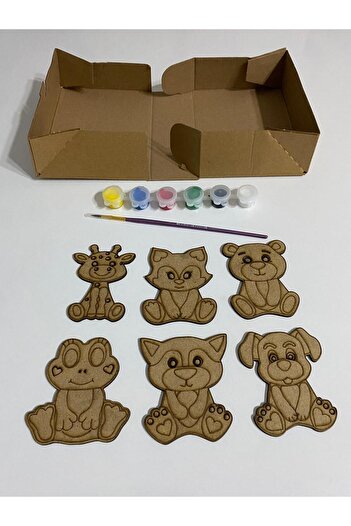 MODAT Wooden DIY Animals Painting Set Educational Montessori Kids Developmental Toy