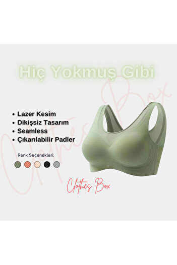F.K Laser Cut Seamless Removable Pad Women's Bralet Bra