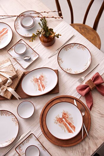 Kütahya Porselen Serenza 14 Piece Breakfast Set for 6 People