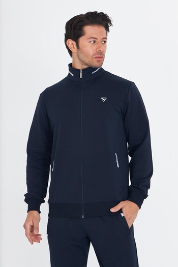TRENDHİLL Ανδρικό Σετ Φούτερ από βαμβακερό γιακά Navy Blue 5749-L