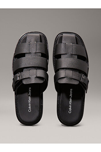Calvin Klein Erkek Siyah Düz Sandalet