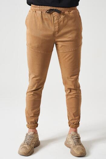 TENA Ανδρικό παντελόνι Camel 10790 PFD JOGGER με ελαστική μέση και πόδι