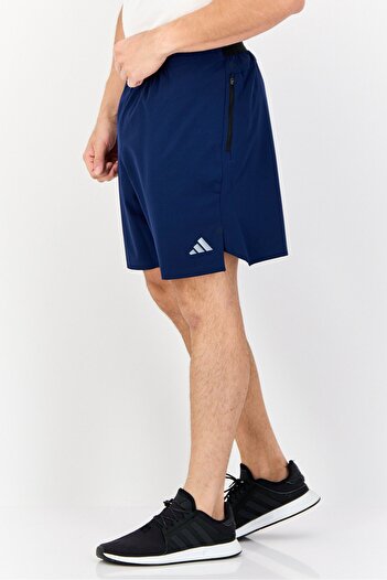 adidas Men Sportswear Fit 7 Inseam Brand Logo Training Shorts, Navy Blue