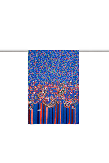 Bursa İpek Saks Ivy Pattern Soft Shawl