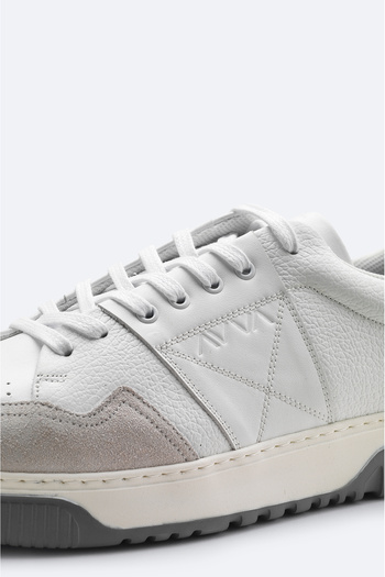 Avva Men's White 100% Leather Lightweight Casual Shoes A51Y8000