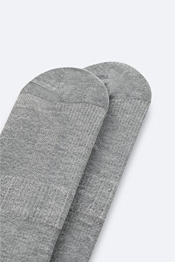 Avva Men's Gray Bamboo Booties Socks B008530
