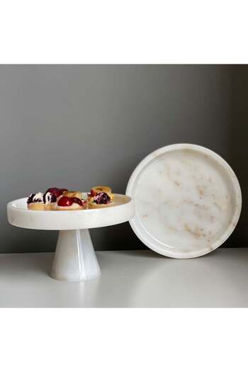Onedekor Real Marble Foot Stand Carved 22cm