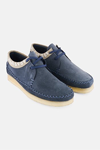 CLARKS Men Standard Weaver Lace Up Boat Shoes, Light Navy