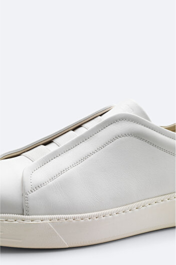 Avva Men's White 100% Leather Flexible Sole Casual Shoes A51Y8001
