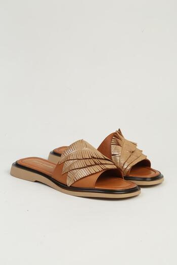 Pierre Cardin Tan Women's Leather Sandals Pc-54624