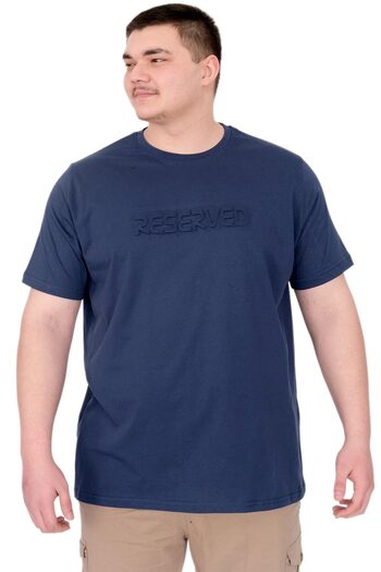 ModeXL Mode XL Large Size Men's T-Shirt Crew Neck Reseve U25017 Indigo