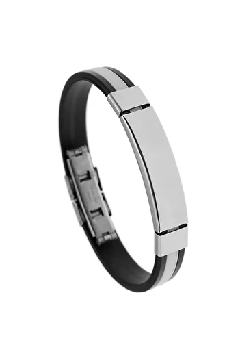 SIC MODA Bratara masculina inox si silicon 4353