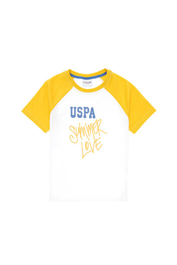 U.S. Polo Assn. Erkek Çocuk Beyaz Bisiklet Yaka Tişört 50307177-VR013