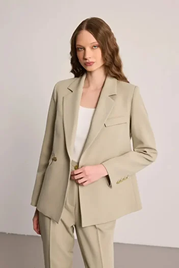 Gusto Two Button Blazer Jacket - Green