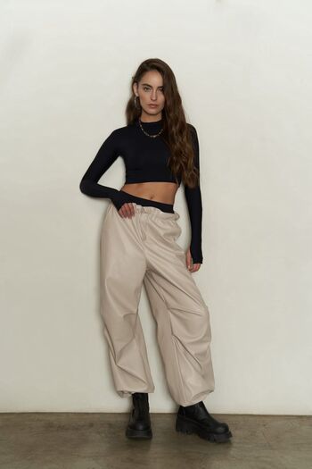 MAİ COLLECTİON Dion Beige Trousers