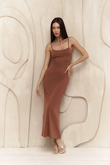 MAİ COLLECTİON Φόρεμα Ferry Brown Basic