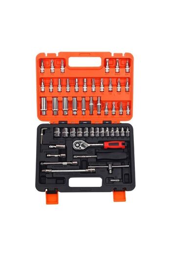Aiwa Boxed 53 Piece Socket Set Vehicle Repair Set Ratchet Socket Set Set