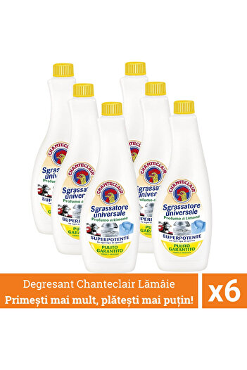 chante clair Promo balení 6 ks Chanteclair univerzální odmašťovač s citronem, náplň, 3600 ml