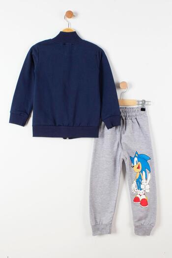 TRENDİMİZBİR Sonic Printed Zippered Boy's Set
