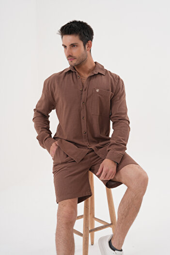 Catto Peak Summer Top and Bottom Set 100% Cotton Oversize Shorts Shirt