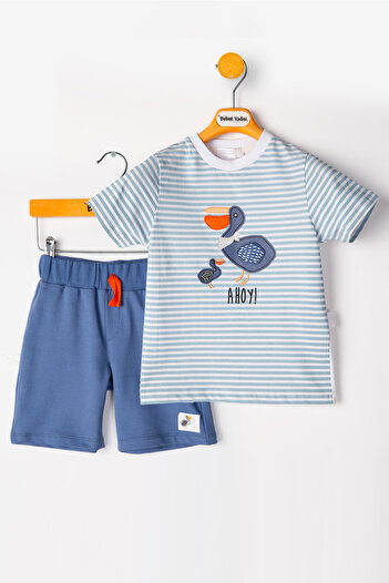 Ofislot Pelikan Male Baby under Ust Suit Shorts Male Baby Suit Double Male Child Suit Baby Boy Clothing