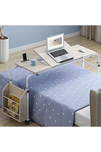 1st Adjustable Mobile Bed Table - Swivel Wheels - Multi-Purpose