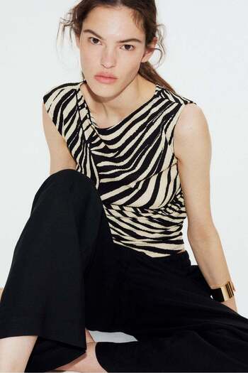 H&M Textured Jersey Top