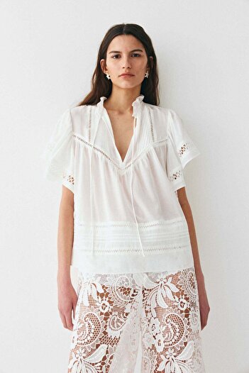 H&M Tie-neck blouse