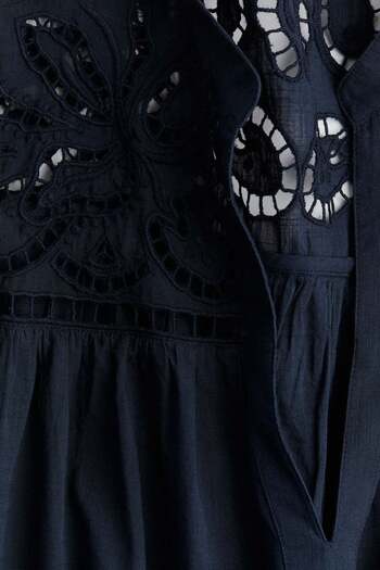 H&M Flutter-sleeve dress with broderie anglaise