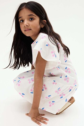 H&M Flutter-sleeved cotton dress