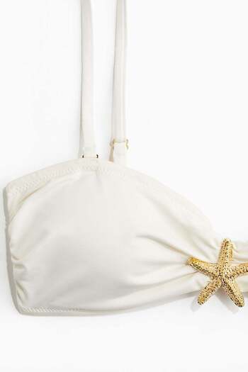 H&M Starfish-detail padded bandeau bikini top