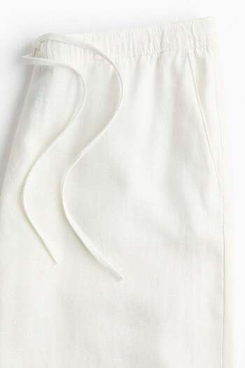 H&M Linen-blend Drawstring Trousers