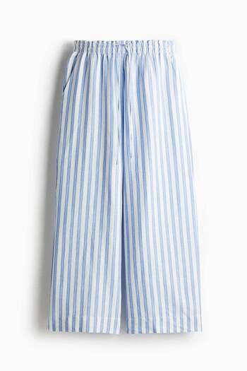 H&M Cropped linen-blend trousers